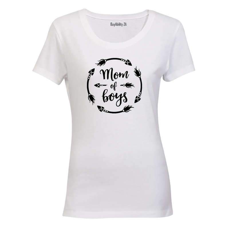 Mom of Boys - Circular - Ladies - T-Shirt
