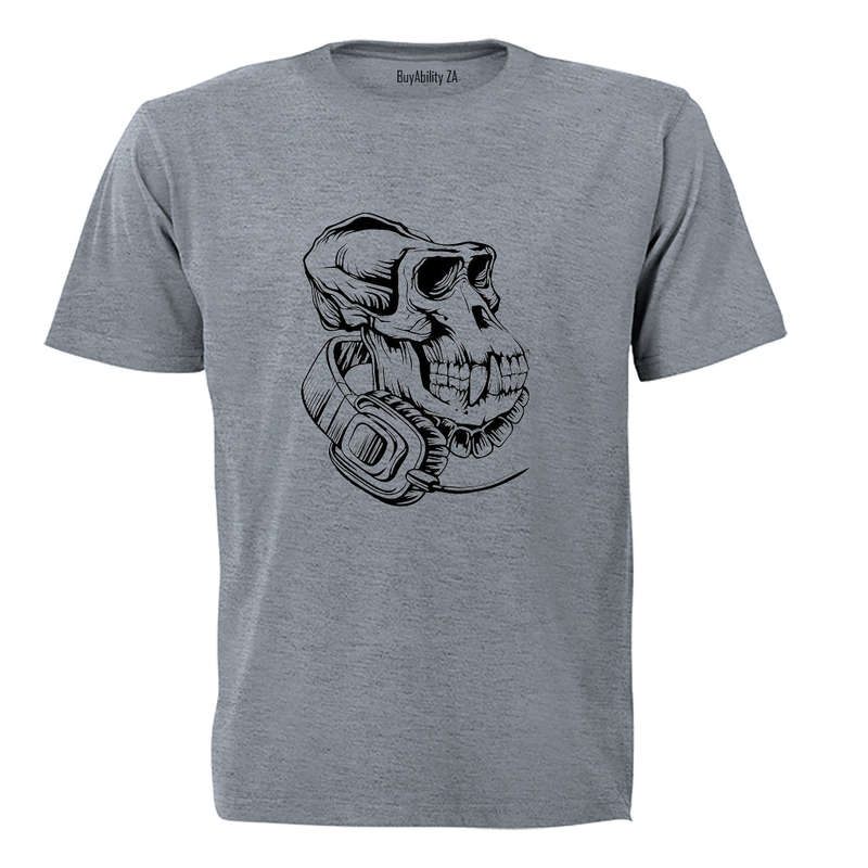 Monkey Skull - Headphones - Adults - T-Shirt