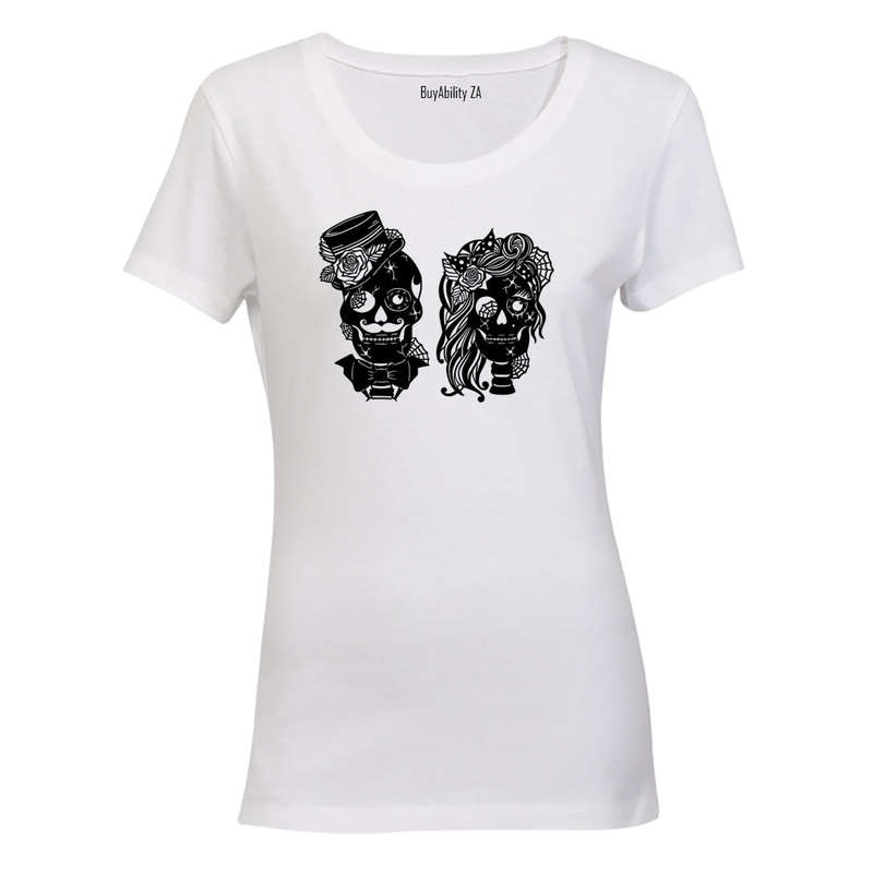 Mr & Mrs - Skulls - Ladies - T-Shirt