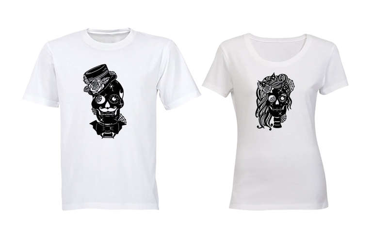 Mr & Mrs Skeleton - Couples Tees