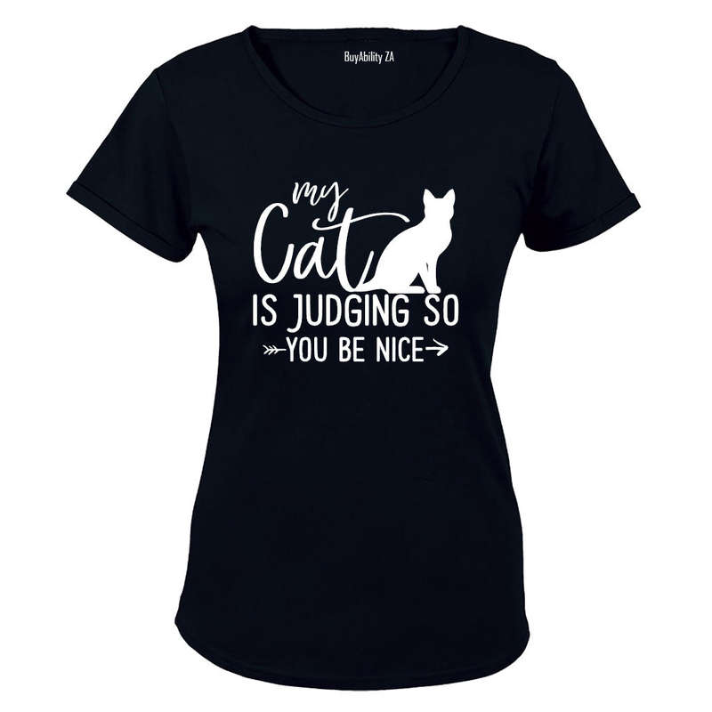 My Cat is Judging - Ladies - T-Shirt