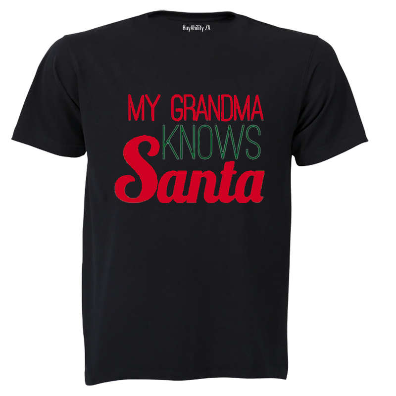 My Grandma Knows Santa - Christmas - Kids T-Shirt