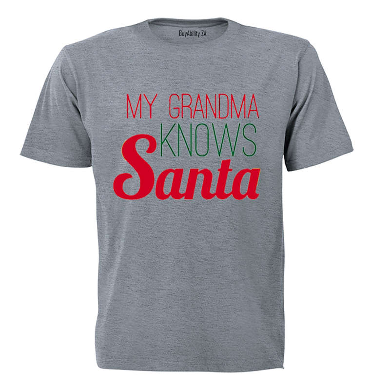 My Grandma Knows Santa - Christmas - Kids T-Shirt