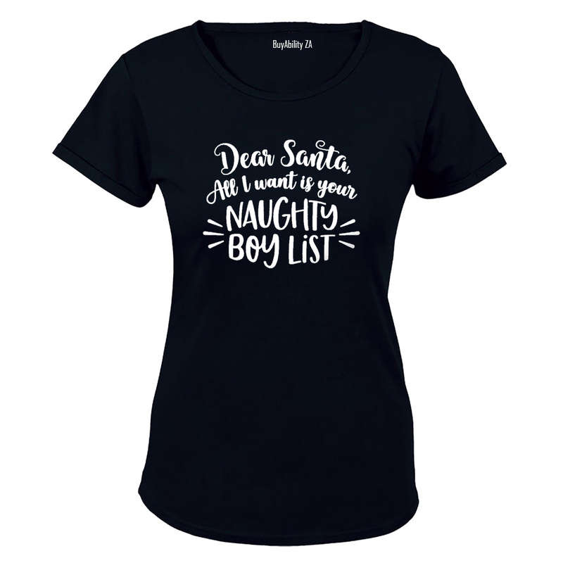 Naughty Boy List - Christmas - Ladies - T-Shirt