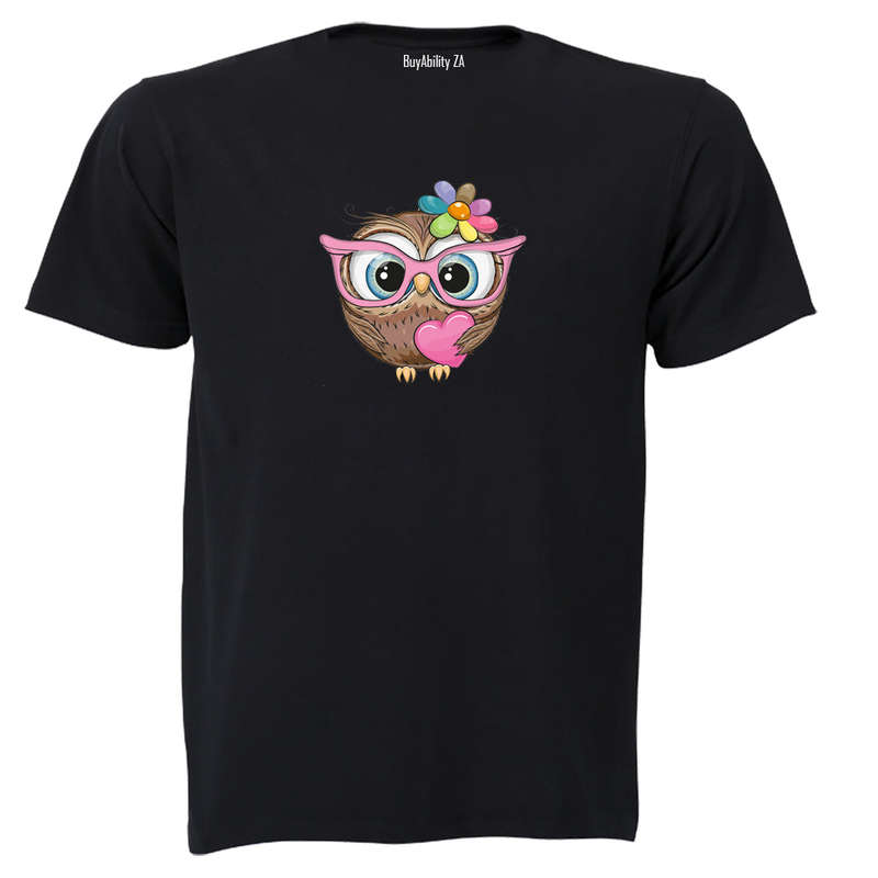 Nerdy Love Owl - Kids T-Shirt