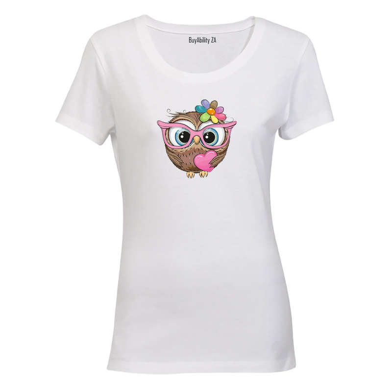 Nerdy Love Owl - Ladies - T-Shirt