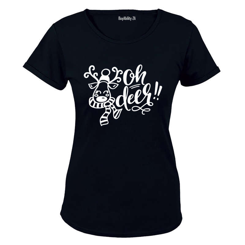 OH Deer - Christmas - Ladies - T-Shirt