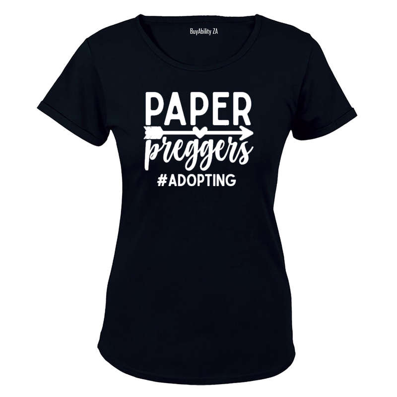 Paper Preggers - Adopting - Ladies - T-Shirt