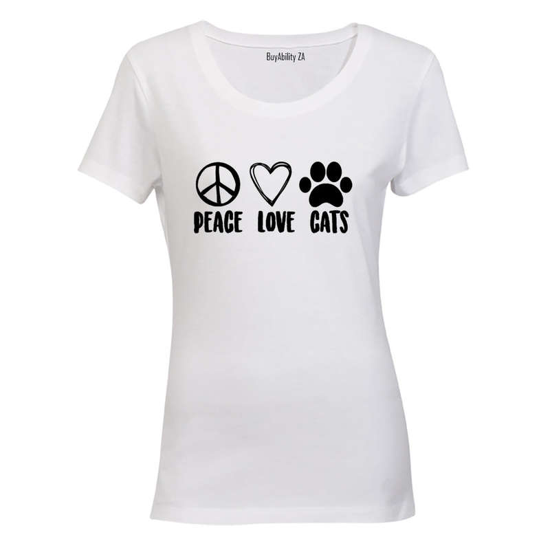 Peace. Love. Cats - Ladies - T-Shirt