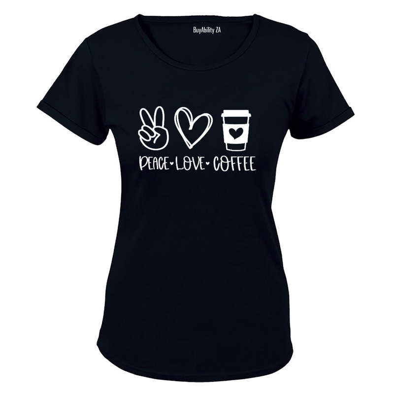 Peace. Love. Coffee - Ladies - T-Shirt