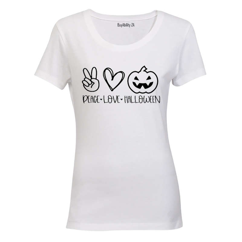 Peace. Love. Halloween - Ladies - T-Shirt