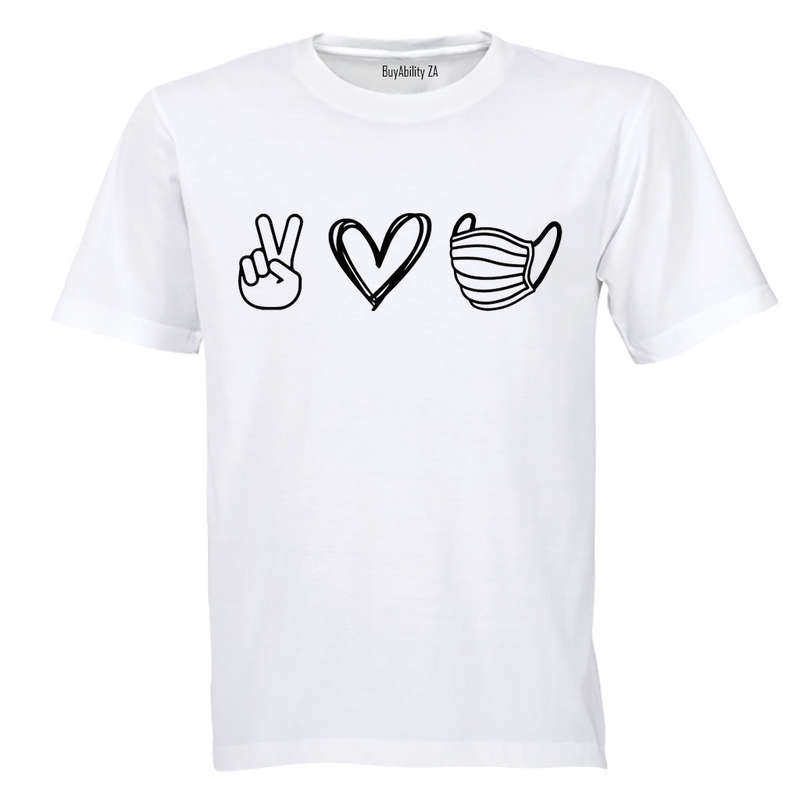 Peace. Love. Mask - Adults - T-Shirt