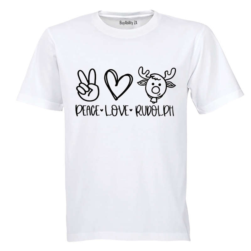 Peace. Love. Rudolph - Christmas - Adults - T-Shirt