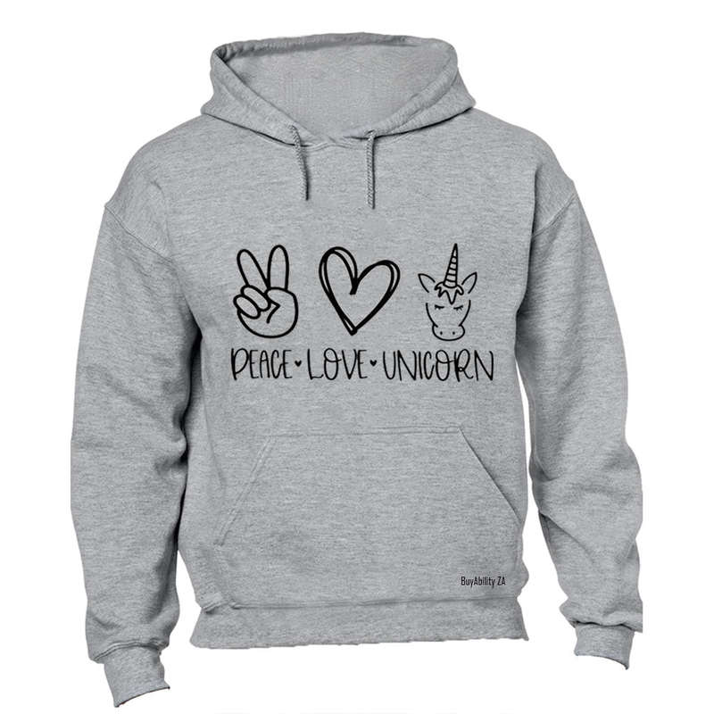 Peace. Love. Unicorn - Hoodie