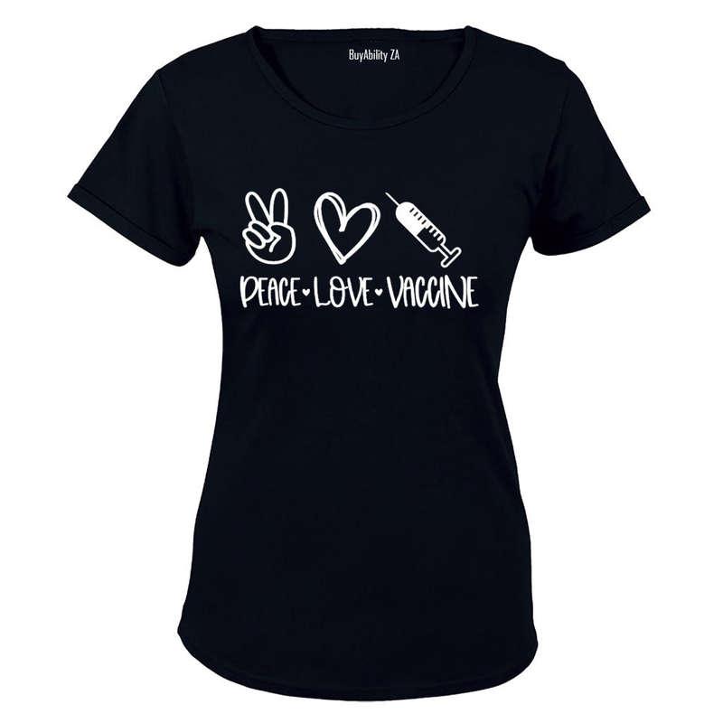 Peace. Love. Vaccine - Ladies - T-Shirt