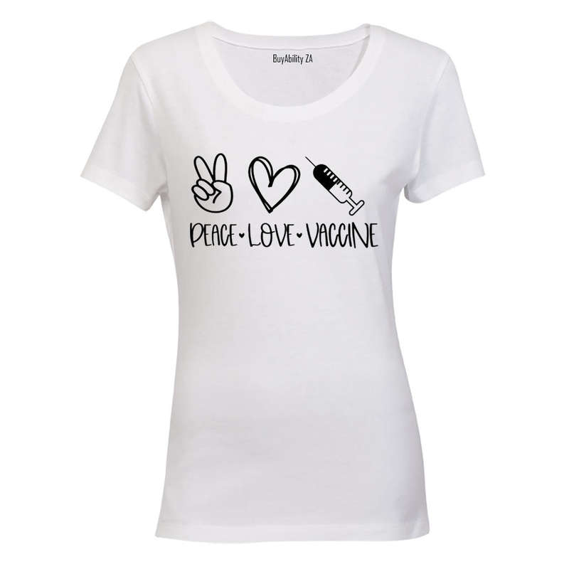 Peace. Love. Vaccine - Ladies - T-Shirt