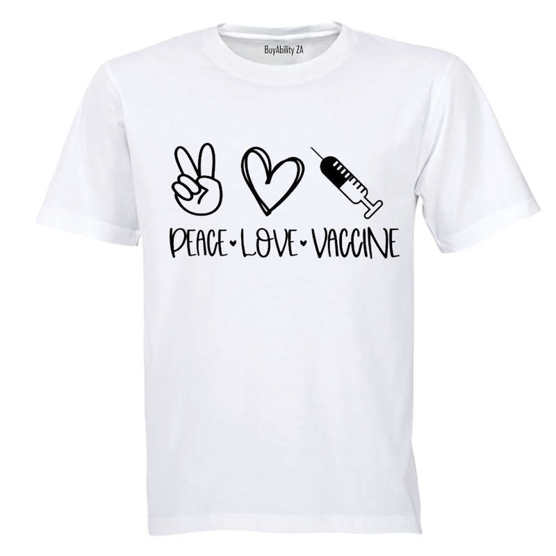 Peace. Love. Vaccine - Adults - T-Shirt