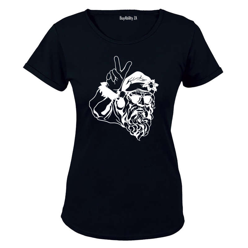Peace Out Santa - Christmas - Ladies - T-Shirt