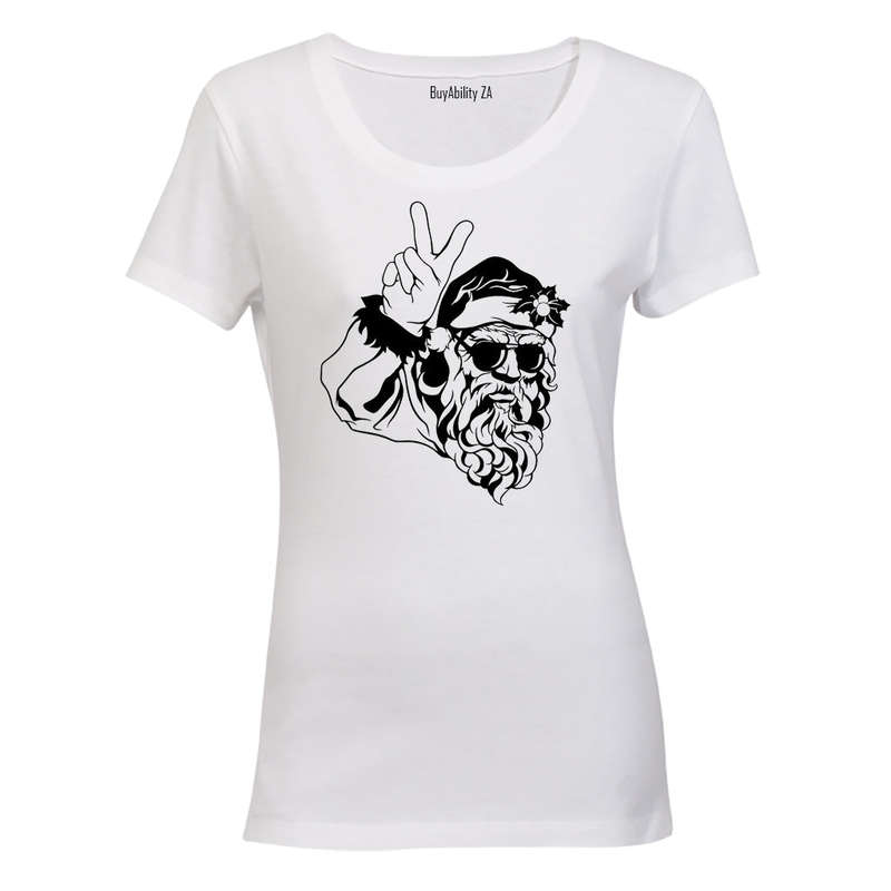 Peace Out Santa - Christmas - Ladies - T-Shirt