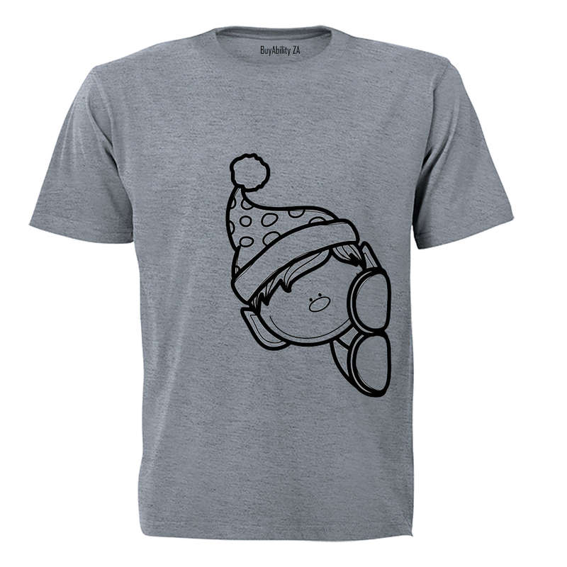 Peeking Christmas Elf - Adults - T-Shirt