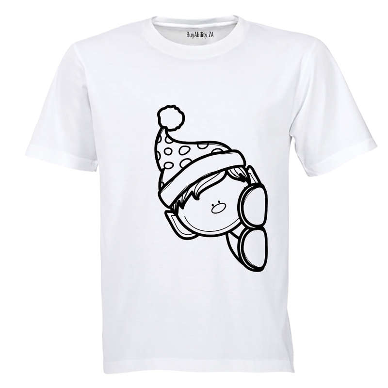 Peeking Christmas Elf - Adults - T-Shirt