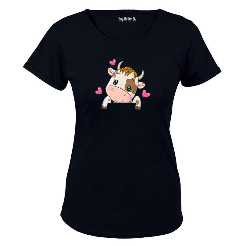 Peeking Cow - Ladies - T-Shirt