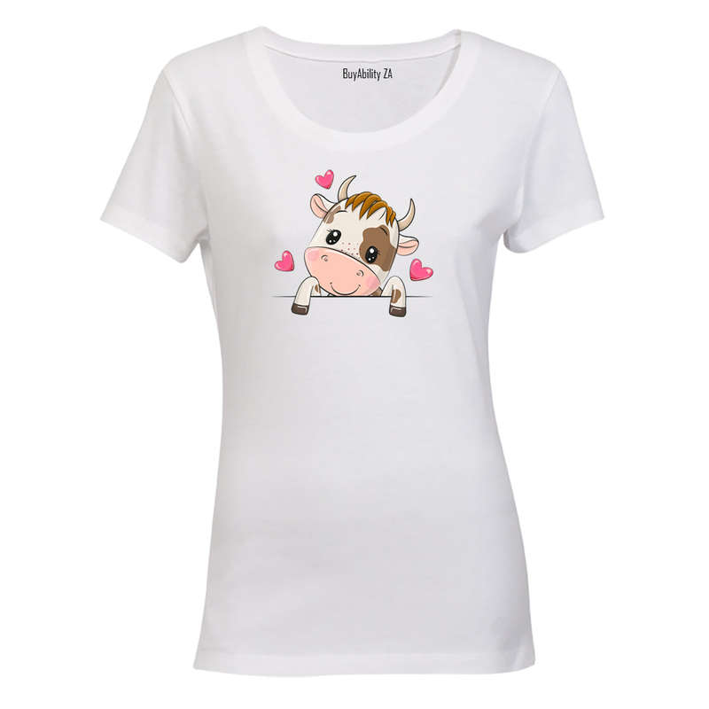 Peeking Cow - Ladies - T-Shirt