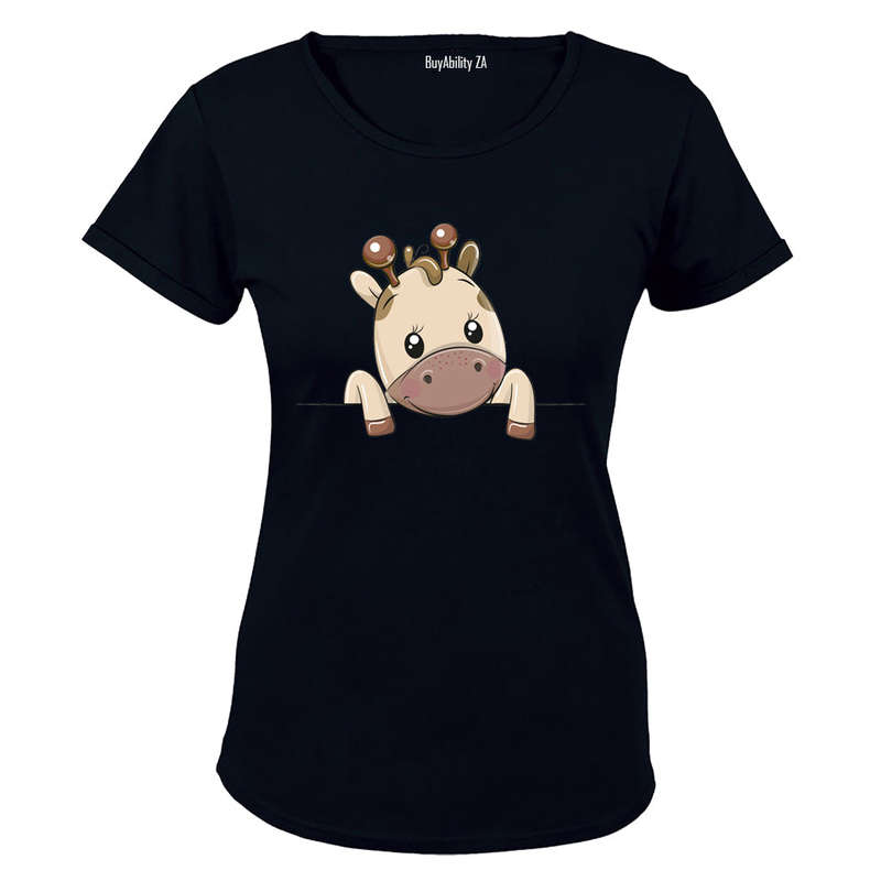 Peeking Giraffe - Ladies - T-Shirt
