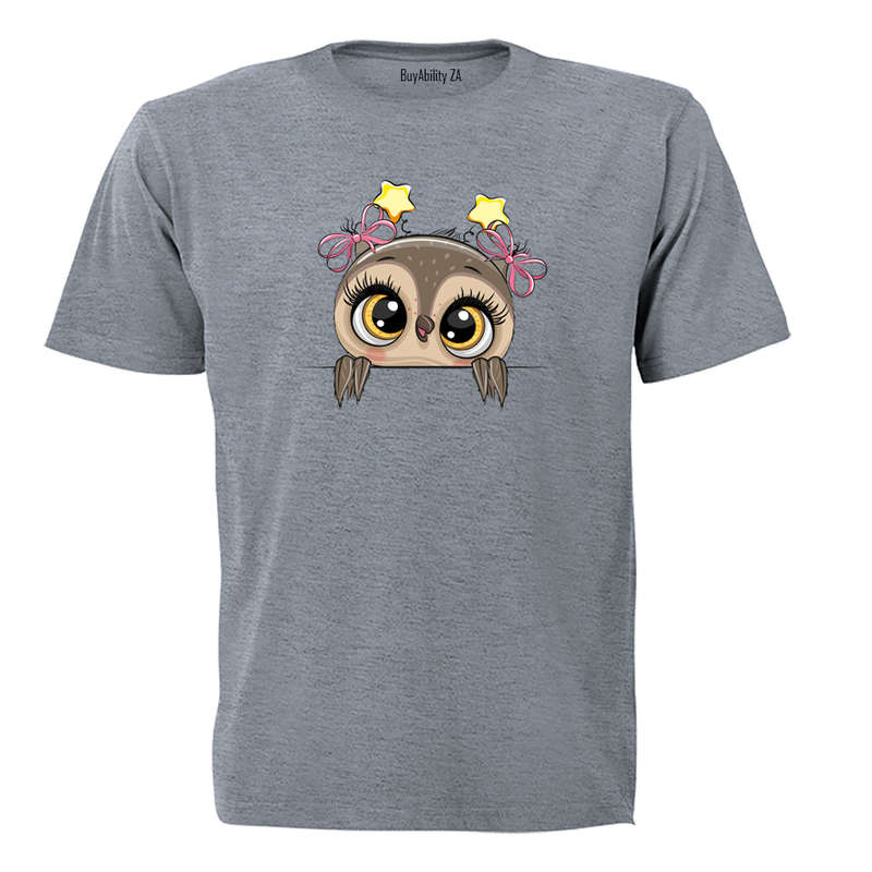 Peeking Owl- Stars - Kids T-Shirt