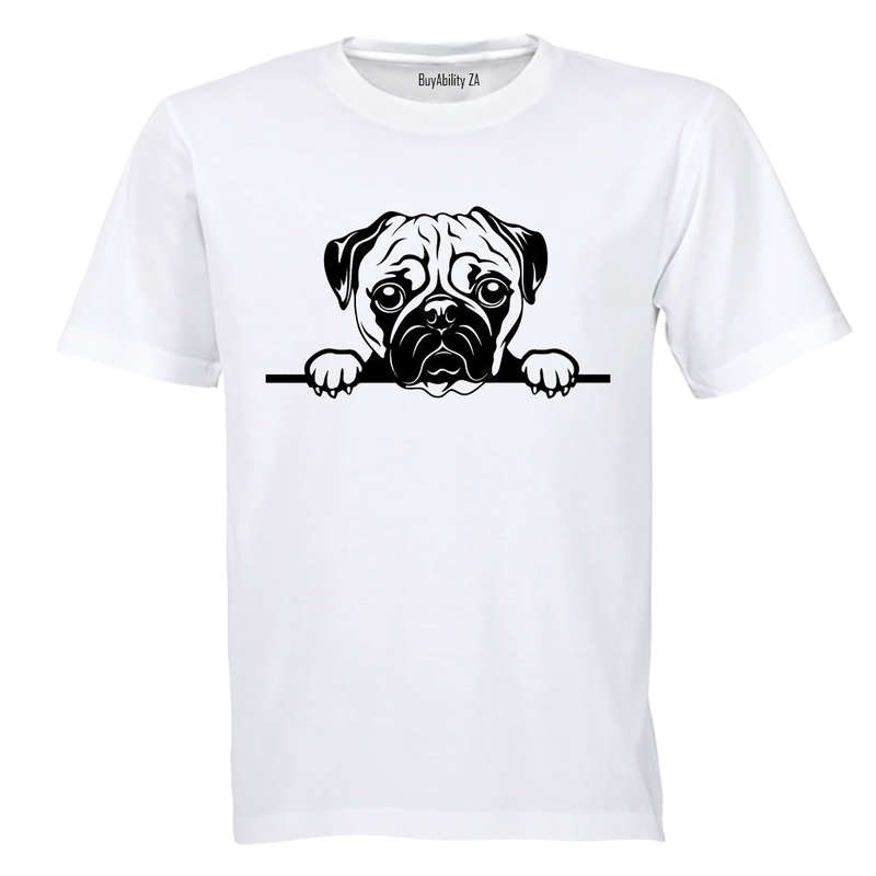 Peeking Pug - Kids T-Shirt