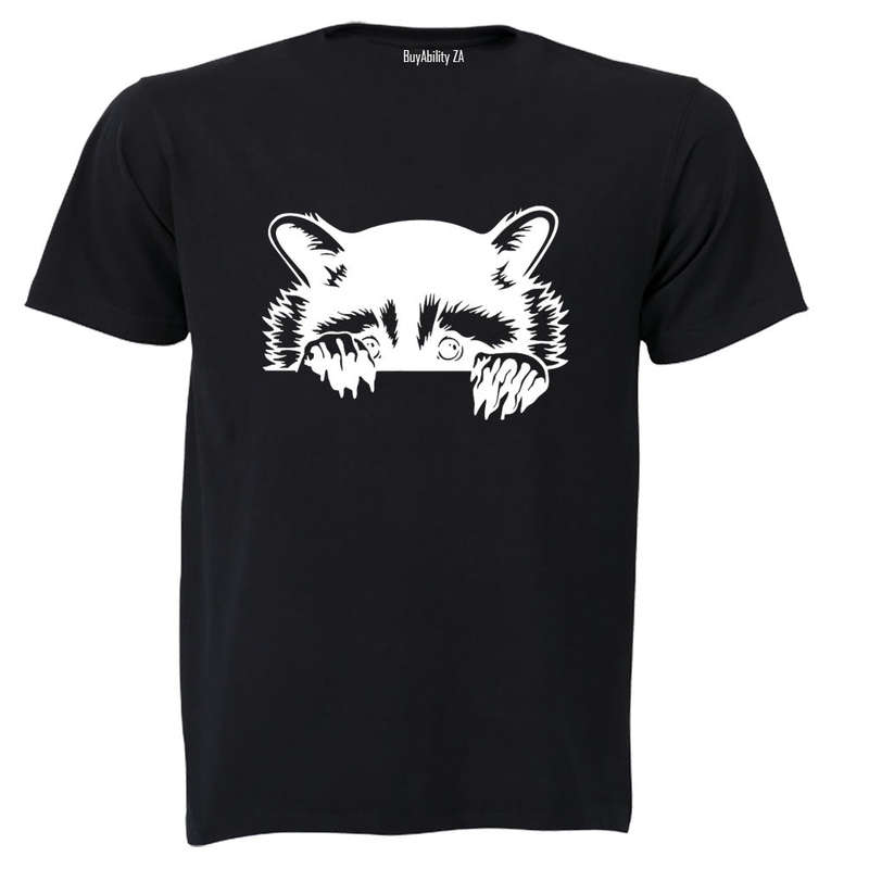 Peeking Racoon - Adults - T-Shirt