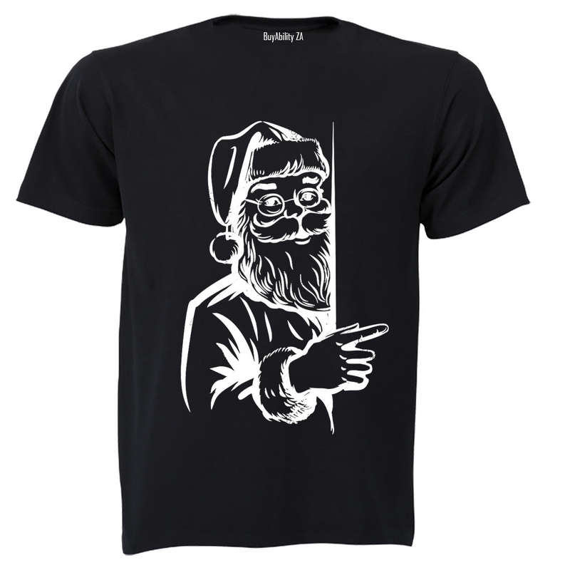 Peeking Santa - Christmas - Kids T-Shirt