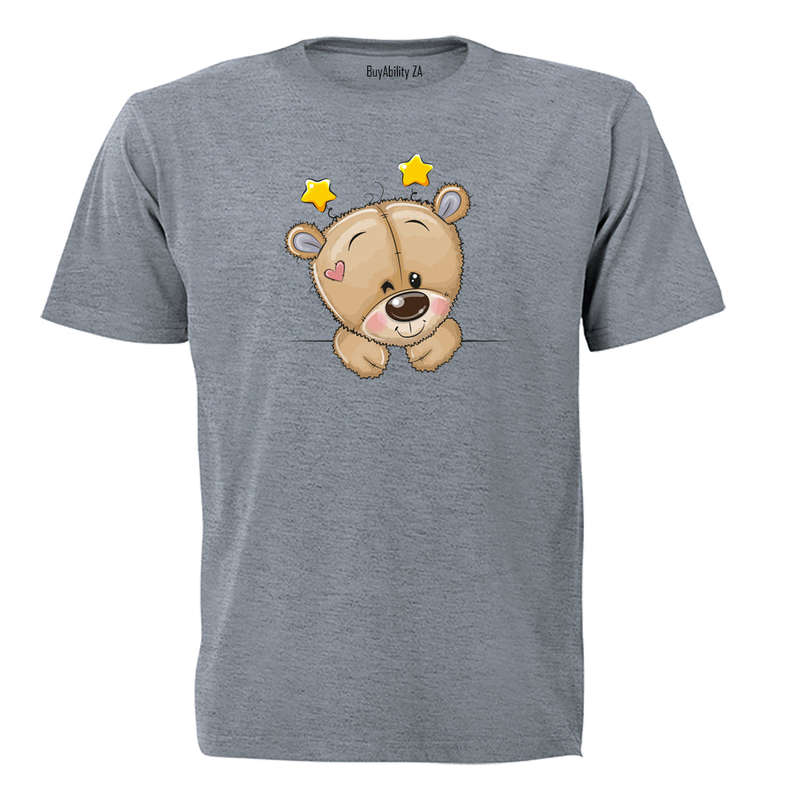 Peeking Teddy - Stars - Kids T-Shirt
