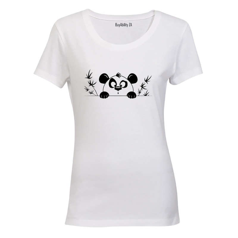 Peeking Panda - Ladies - T-Shirt