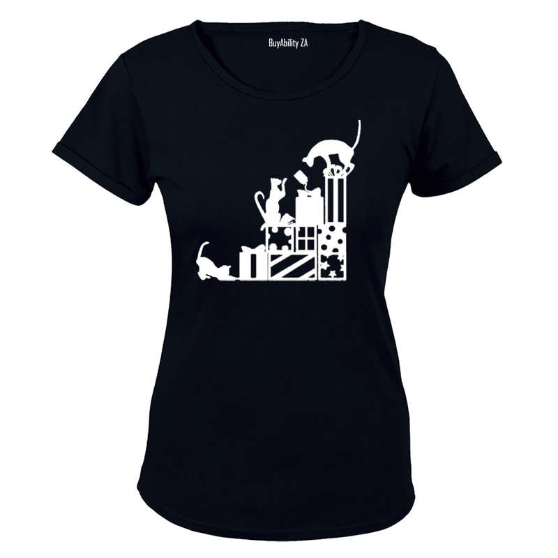 Playful Christmas Cats - Ladies - T-Shirt