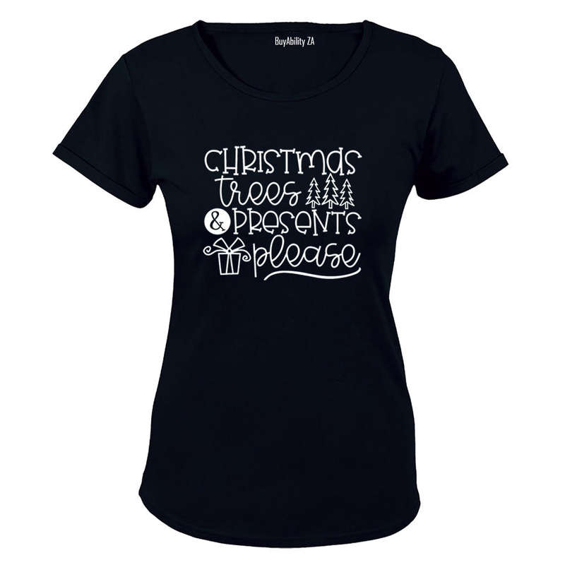 Presents Please - Christmas - Ladies - T-Shirt