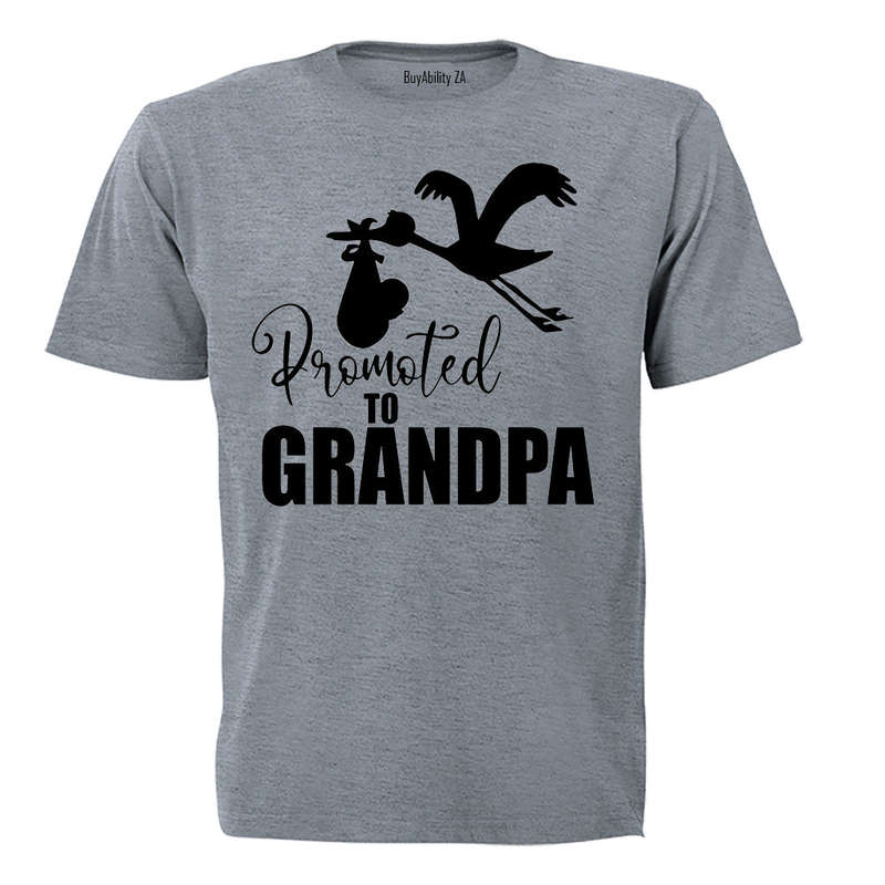 Promoted to Grandpa - Stork - Adults - T-Shirt