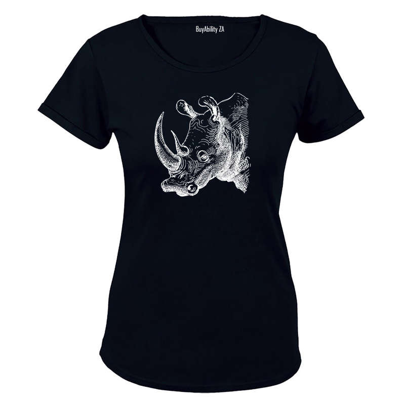 Rhino Sketch - Ladies - T-Shirt