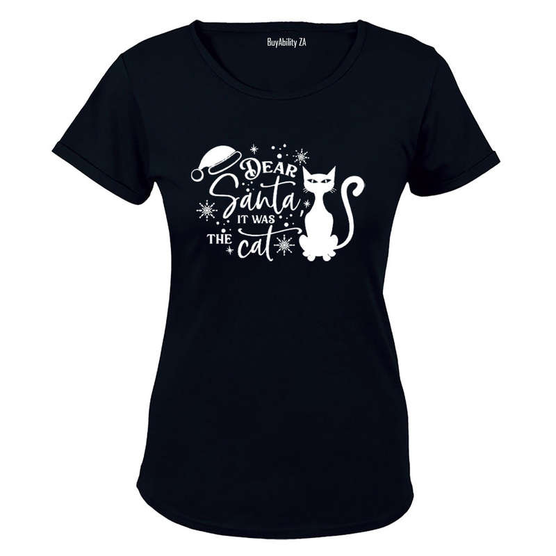 Santa, It Was The Cat - Christmas - Ladies - T-Shirt