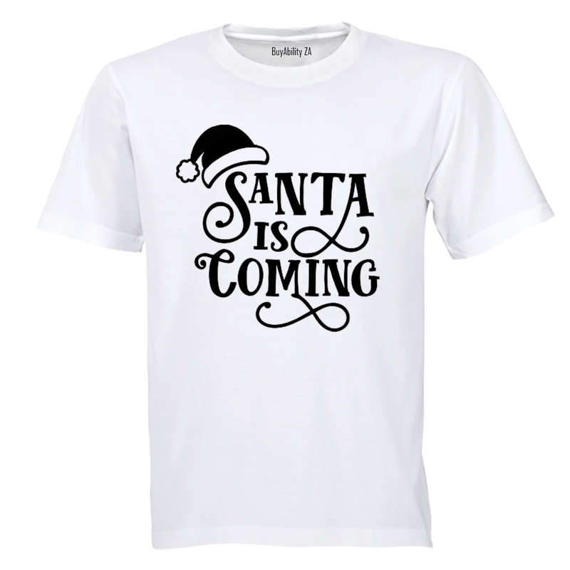 Santa is Coming - Christmas - Adults - T-Shirt