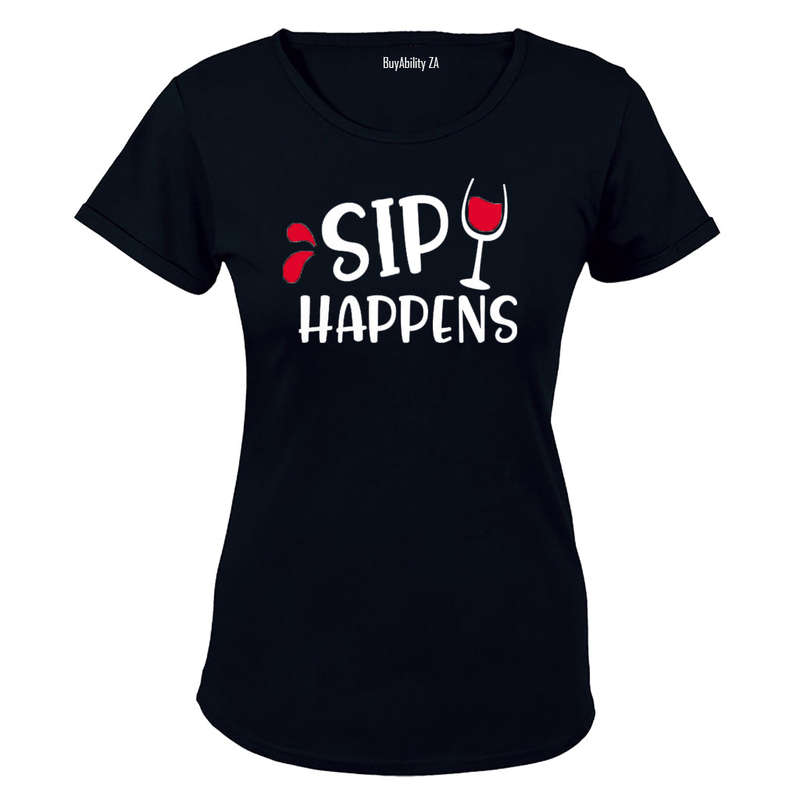 Sip Happens - Ladies - T-Shirt