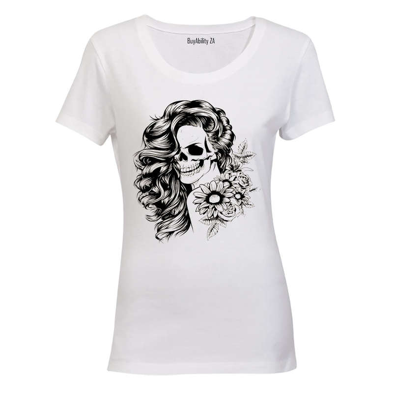Skull Lady - Halloween Inspired - Ladies - T-Shirt
