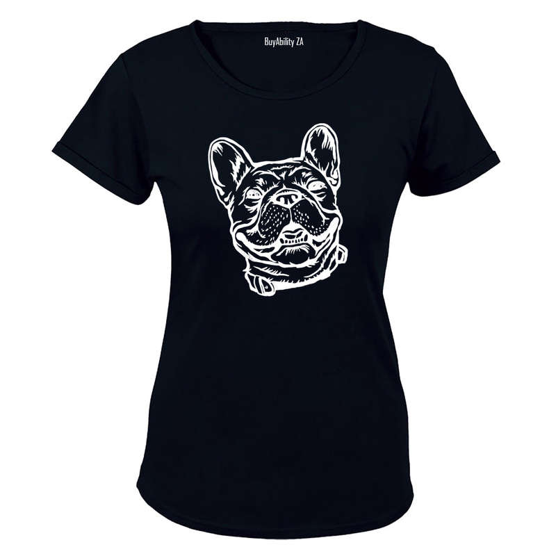 Smiling French Bulldog - Ladies - T-Shirt