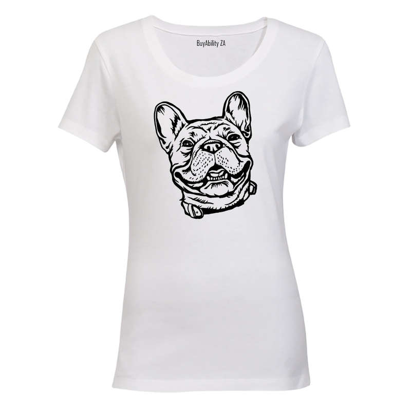 Smiling French Bulldog - Ladies - T-Shirt