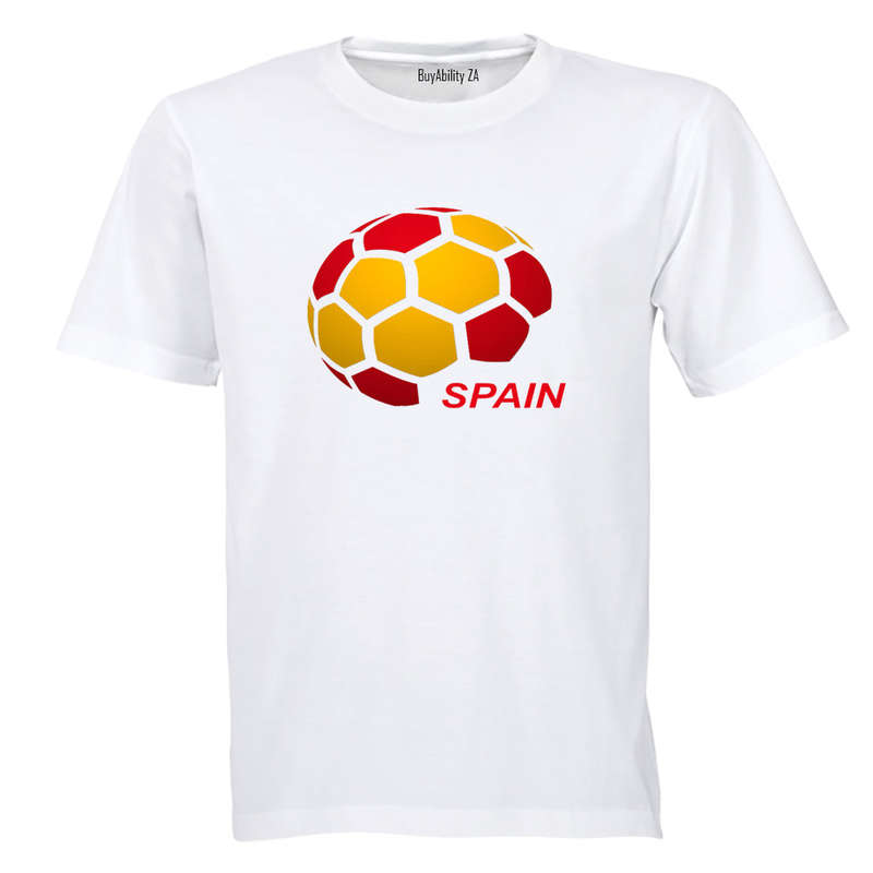 Spain - Soccer Ball - Adults - T-Shirt