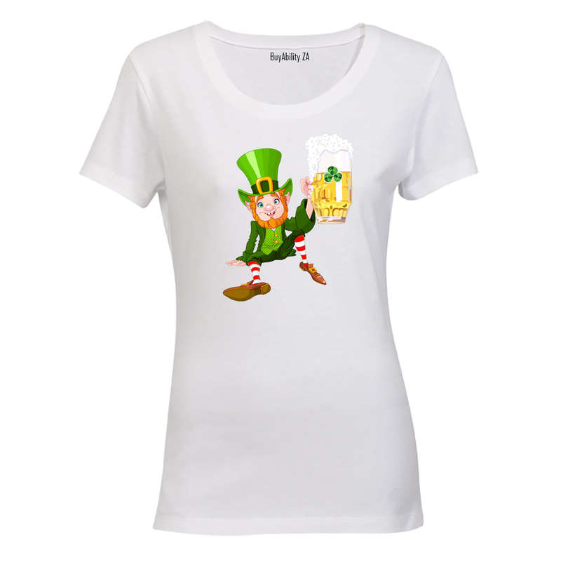St. Patrick's Beer Leprechaun - Ladies - T-Shirt