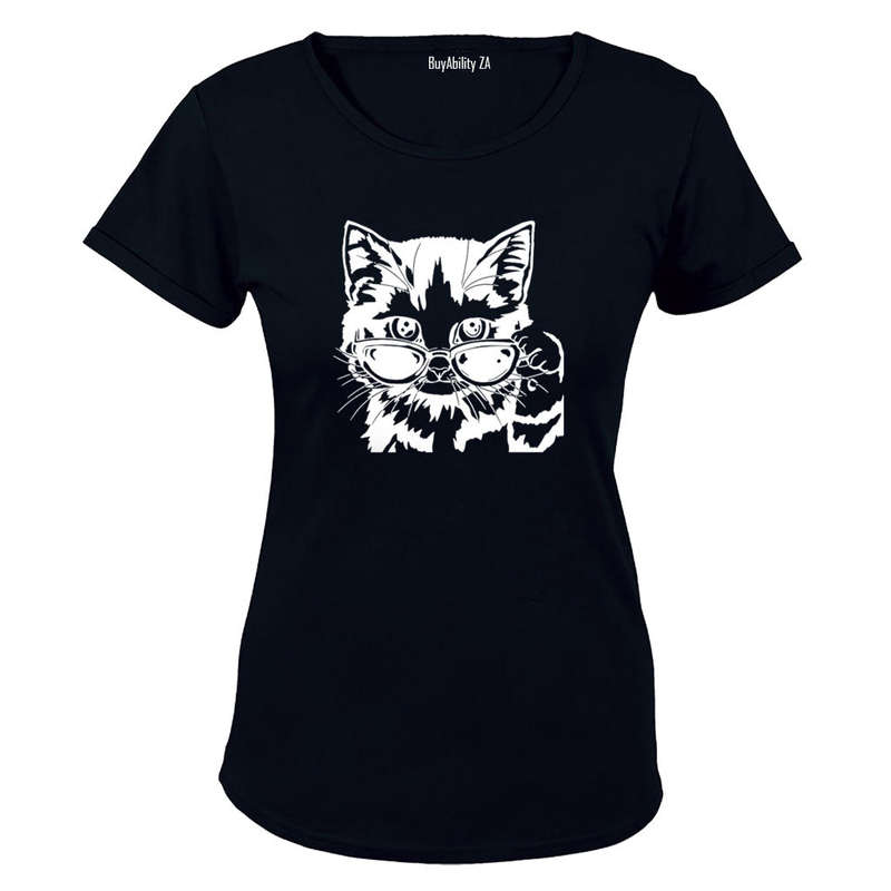 Sunglasses Cat - Ladies - T-Shirt