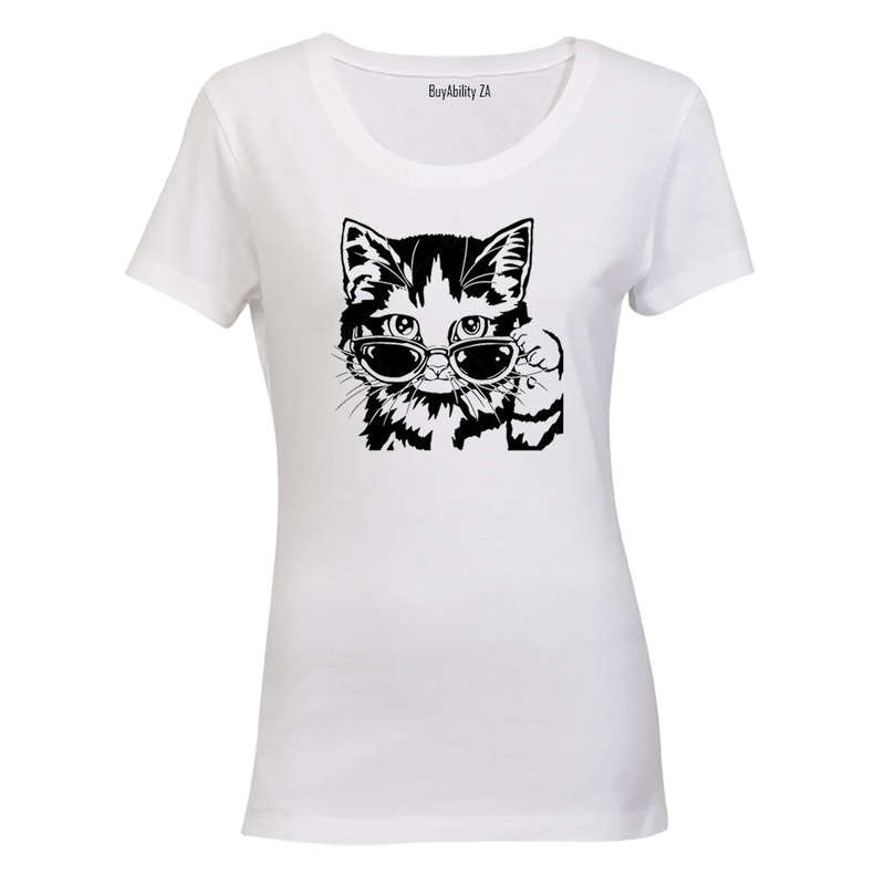 Sunglasses Cat - Ladies - T-Shirt