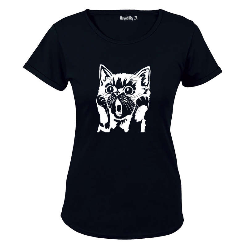 Surprised Cat - Ladies - T-Shirt