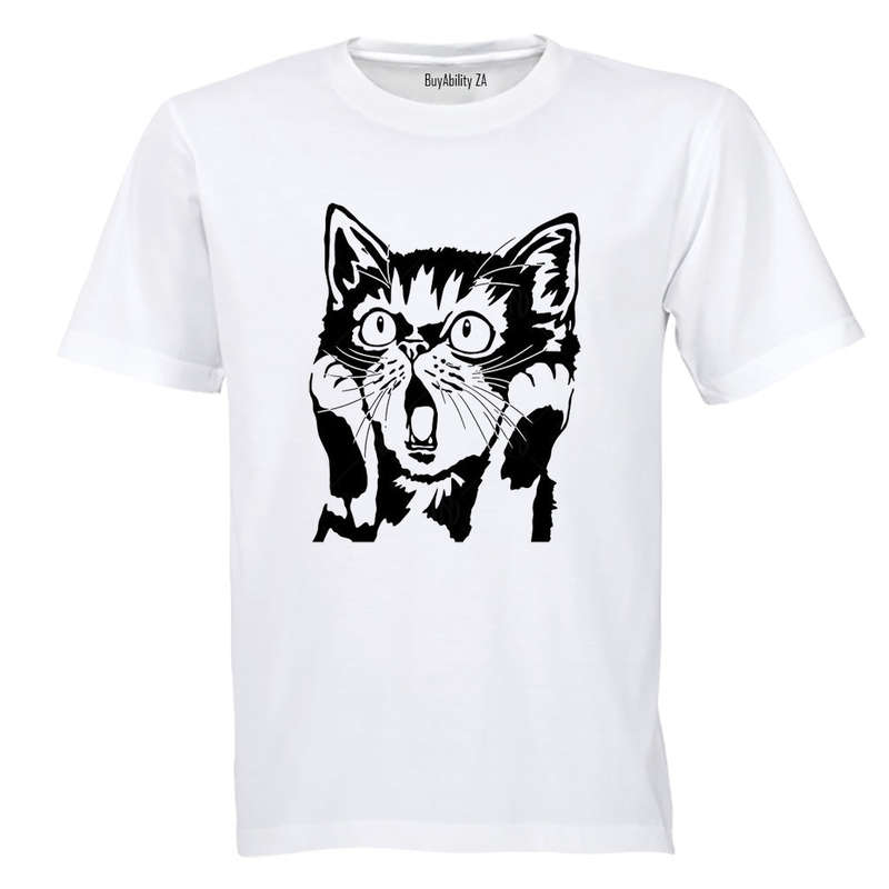 Surprised Cat - Adults - T-Shirt